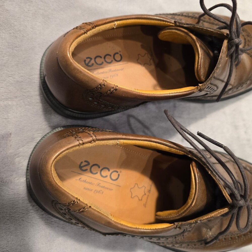 ecco authentic Oxford laced brown shoes Like new Size 42 - Picture 6 of 7